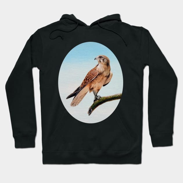 Brown Falcon Hoodie by Sandra Warmerdam